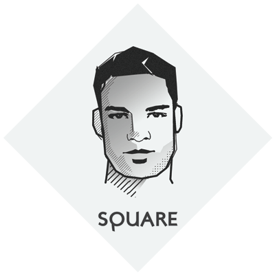 四角いお顔に似合う帽子